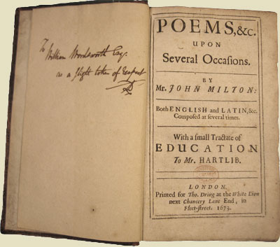 1667 Edition, John Milton's Paradise Lost