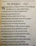 Milton, On Shakespeare