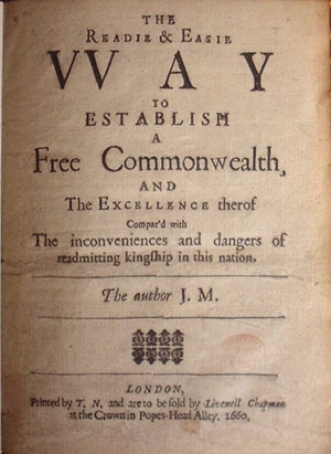 The Readie and Easie Way to Establish a Free Commonwealth