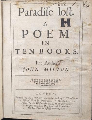 Paradise Lost fifth title page