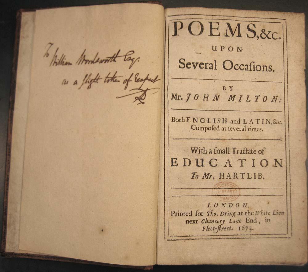 Wordsworth's copy of Milton
