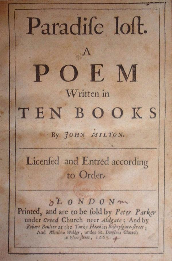 Paradise Lost first edition