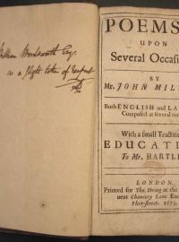 Wordsworth's copy of Milton's Poems
