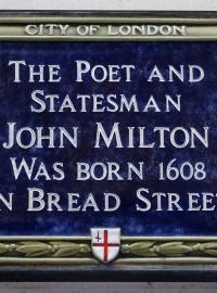 Milton sign Bread Street